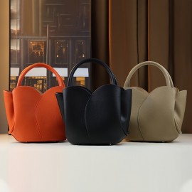3-Color Tote Bags - Stylish Black, Orange & Beige Handbags with Golden-Tone Hardware, Perfect for Business, Commuting & Casual Outings, Versatile Carryall | Minimalist Design | Textured Finish